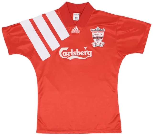 adidas 1992-93 Liverpool Centenary Home Shirt - 9/10 - (S)