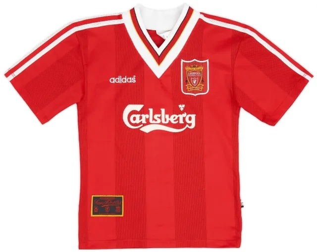 adidas 1995-96 Liverpool Home Shirt - 9/10 - (XS.Boys)
