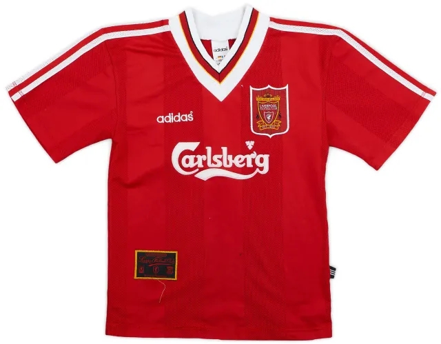 adidas 1995-96 Liverpool Home Shirt - 8/10 - (XL.Boys)