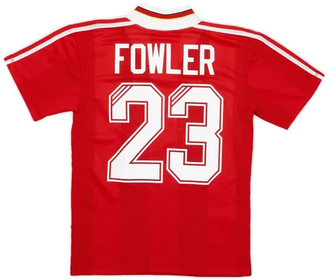 adidas 1995-96 Liverpool Home Shirt Fowler #9 - 8/10 - (S)