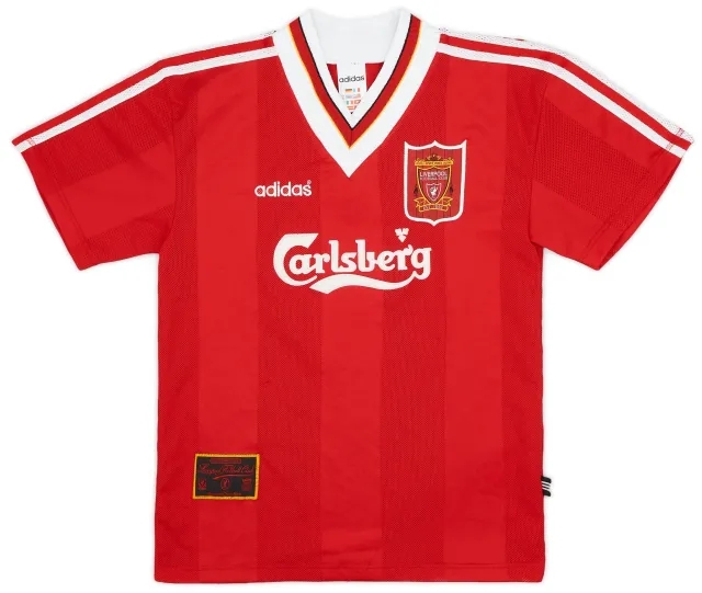adidas 1995-96 Liverpool Home Shirt - 8/10 - (XL.Boys)