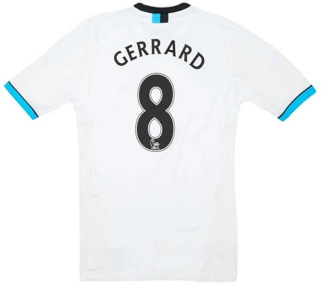 adidas 2011-12 Liverpool TechFit Player Issue Third Shirt Gerrard #8 - 6/10 - (L/XL)