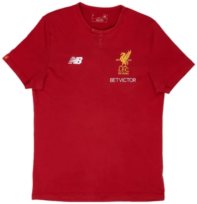 2017-18 Liverpool New Balance Cotton Tee - 9/10 - (M)