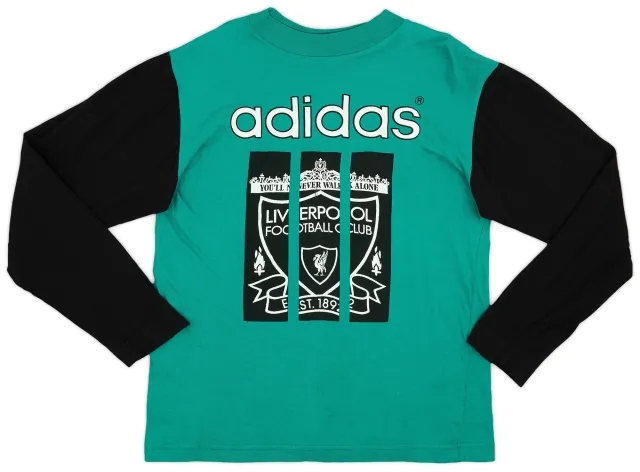 1993-94 Liverpool adidas Graphic L/S Tee - 8/10 - (S)
