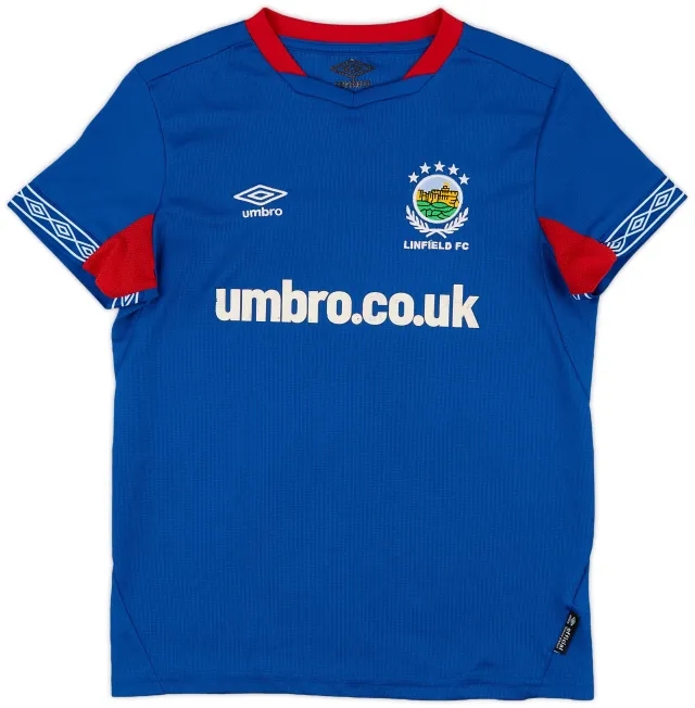 Umbro 2019-21 Linfield Home Shirt - 6/10 - (L.Boys)