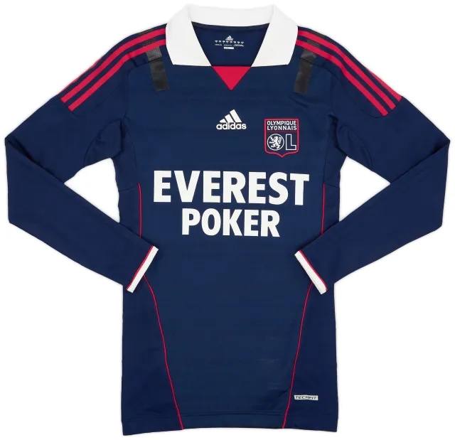 adidas 2011-12 Lyon Player Issue TechFit Away L/S Shirt - 6/10 - (M)
