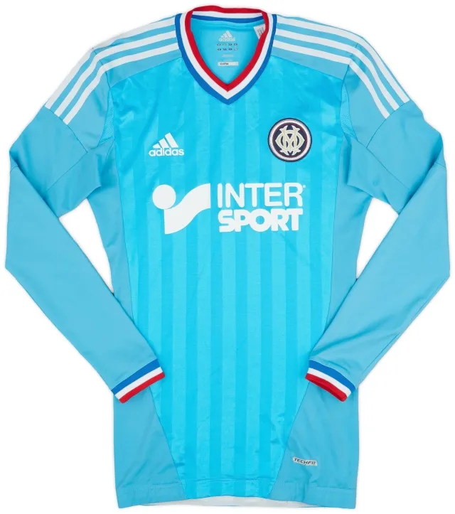 adidas 2012-13 Olympique Marseille Player Issue TechFit Away L/S Shirt - 8/10 - (S)