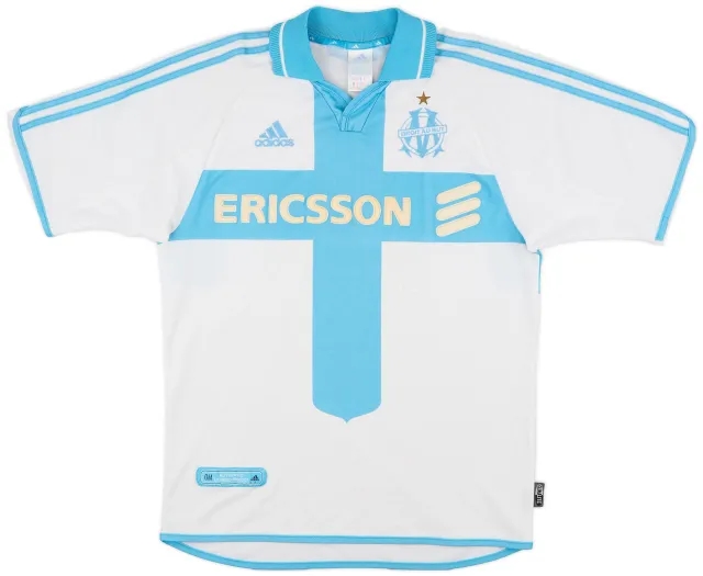 adidas 2000-01 Olympique Marseille Home Shirt - 7/10 - (S)