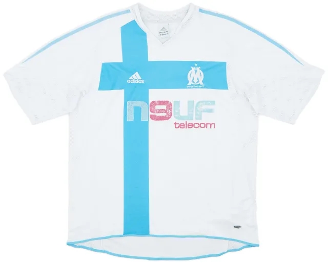adidas 2004-05 Olympique Marseille Home Shirt - 4/10 - (XL)