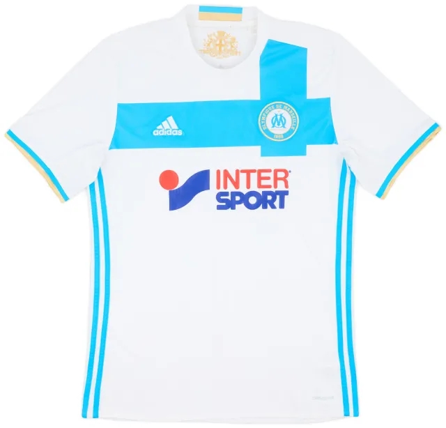adidas 2016-17 Olympique Marseille Home Shirt - 6/10 - (M)