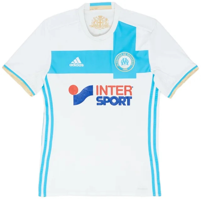 adidas 2016-17 Olympique Marseille Home Shirt - 6/10 - (XS)