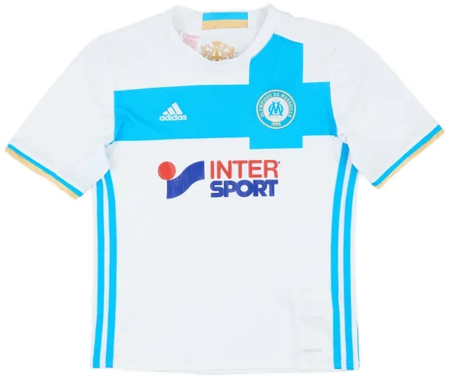adidas 2016-17 Olympique Marseille Home Shirt - 6/10 - (M.Boys)