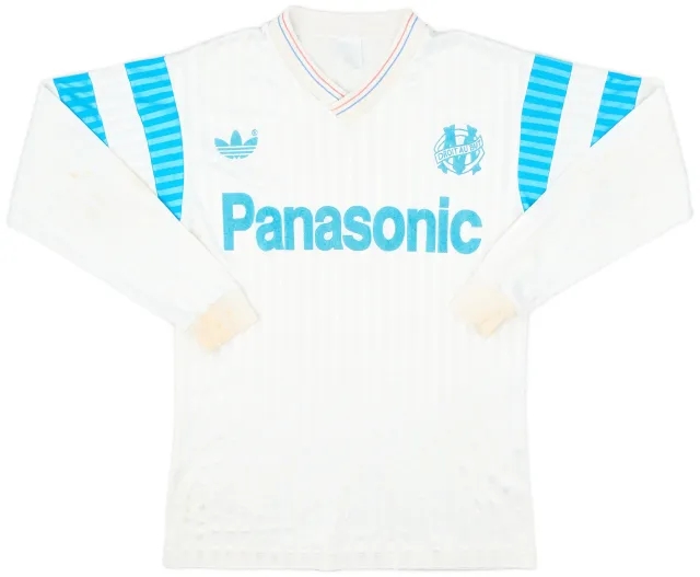 adidas 1990-91 Olympique Marseille Home L/S Shirt - 5/10 - (S)