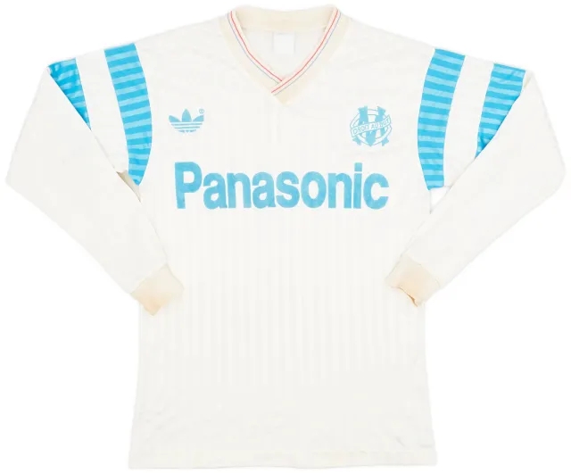 adidas 1990-91 Olympique Marseille Home L/S Shirt - 6/10 - (S)