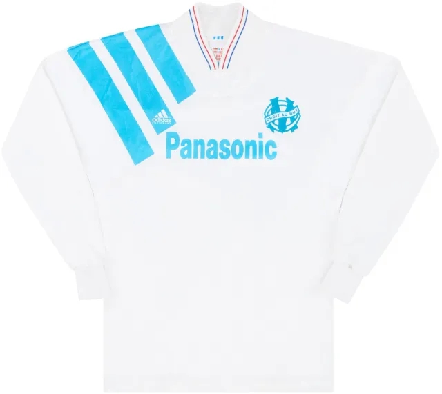 adidas 1991-92 Olympique Marseille Home L/S Shirt - 8/10 - (XS)