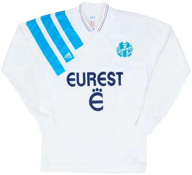 adidas 1993-94 Olympique Marseille Home L/S Shirt - 8/10 - (XS)