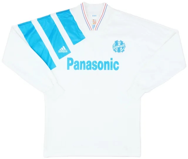 adidas 1991-92 Olympique Marseille Home L/S Shirt - 7/10 - (S)