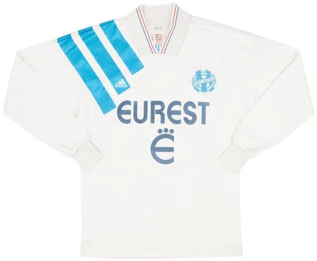 adidas 1993-94 Olympique Marseille Home L/S Shirt - 9/10 - (XS)