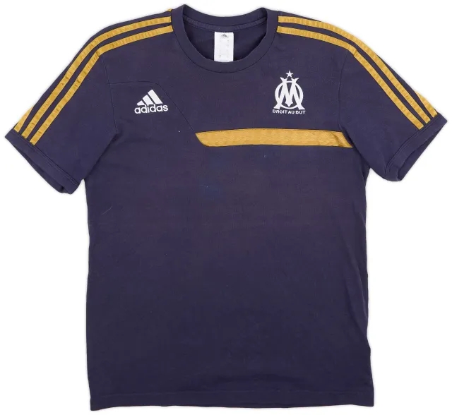 2013-14 Olympique Marseille adidas Cotton Tee - 6/10 - (S)