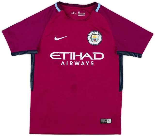 Nike 2017-18 Manchester City Away Shirt - 6/10 - (S.Boys)