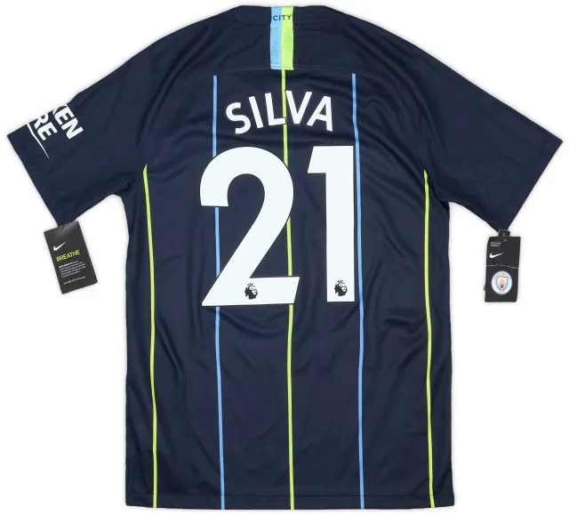 Nike 2018-19 Manchester City Away Shirt Silva #21 (S)