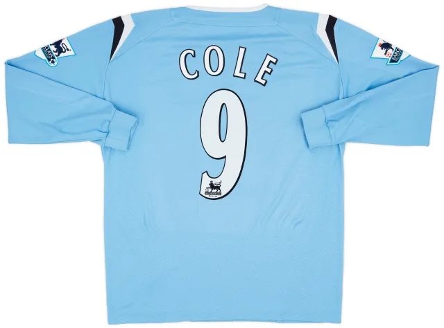 2005-06 Manchester City Home L/S Shirt Cole #9 - 7/10 - (L)