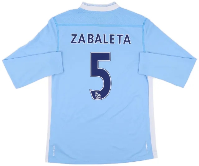 Umbro 2011-12 Manchester City Home L/S Shirt Zabaleta #5 - 7/10 - (M)