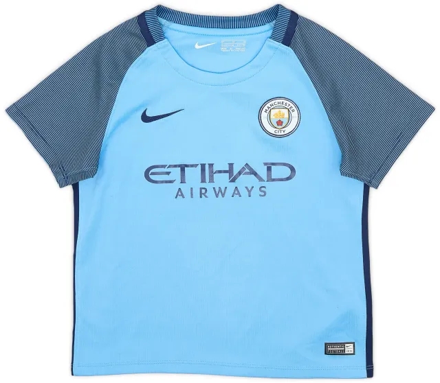 Nike 2016-17 Manchester City Home Shirt - 8/10 - (5-6 Years)