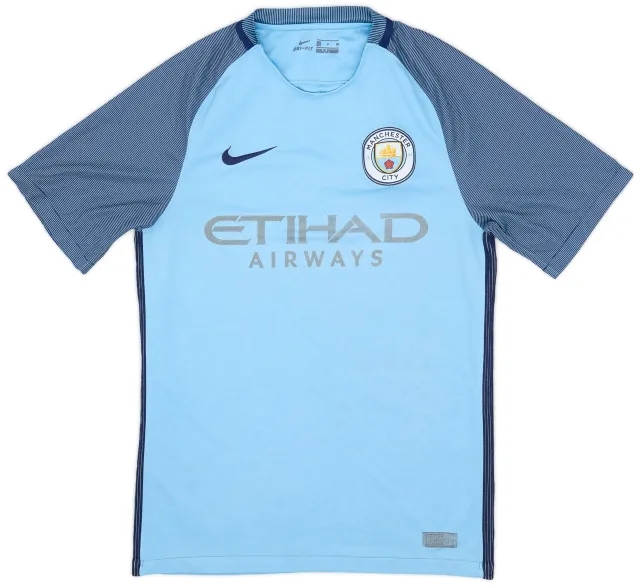 Nike 2016-17 Manchester City Home Shirt - 4/10 - (S)