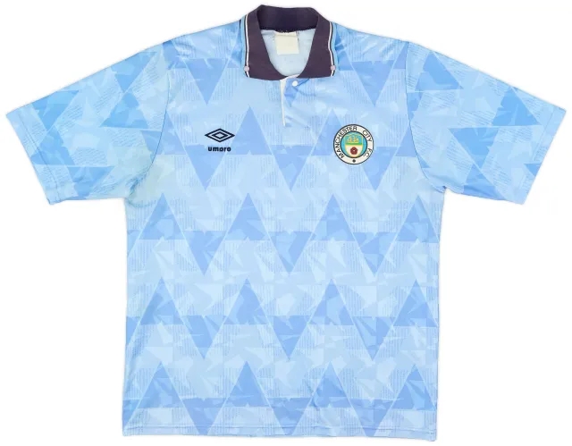 Umbro 1989-91 Manchester City Home Shirt - 6/10 - (L)