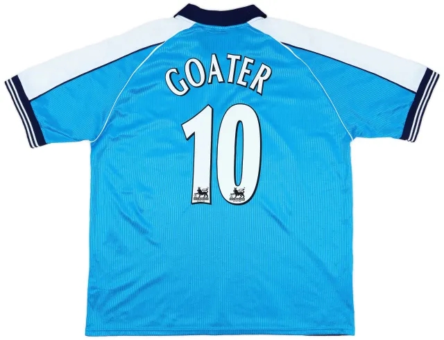 LeCoqSportif 1999-01 Manchester City Home Shirt Goater #10 - 6/10 - (XXL)