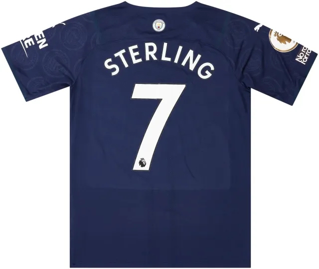 Puma 2021-22 Manchester City Match Issue Third Shirt Sterling #7
