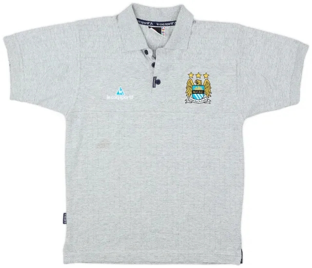 2007-08 Manchester City Le Coq Sportif Polo Shirt - 8/10 - (Y)