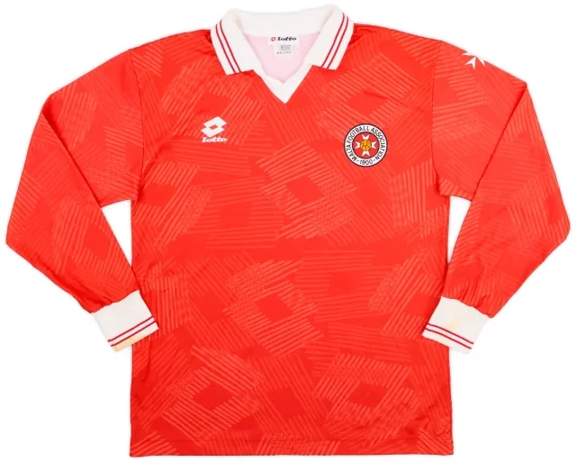 Lotto 1992-93 Malta Home L/S Shirt - 8/10 - (M)