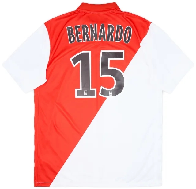 Nike 2014-15 Monaco Home Shirt Bernardo #15 - 7/10 - (L)