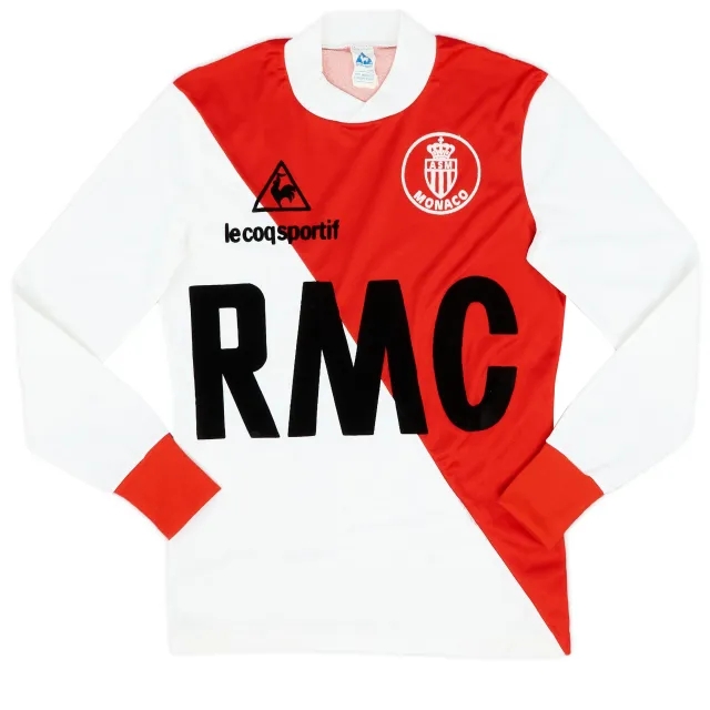LeCoqSportif 1981-82 Monaco Home L/S Shirt - 9/10 - (XS)