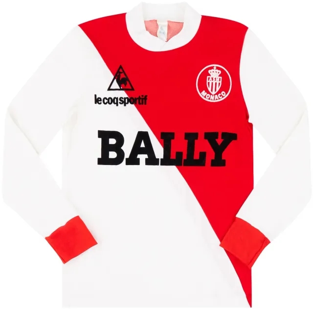 LeCoqSportif 1982-83 Monaco Home L/S Shirt - 8/10 - (S)