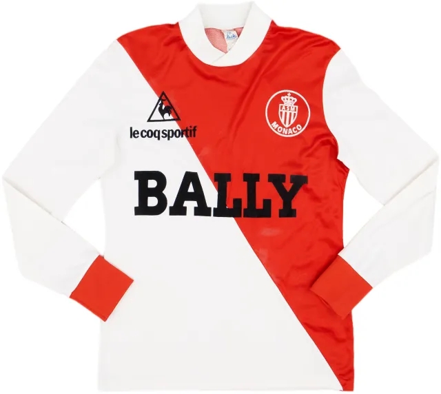 LeCoqSportif 1982-83 Monaco Home L/S Shirt - 7/10 - (L)