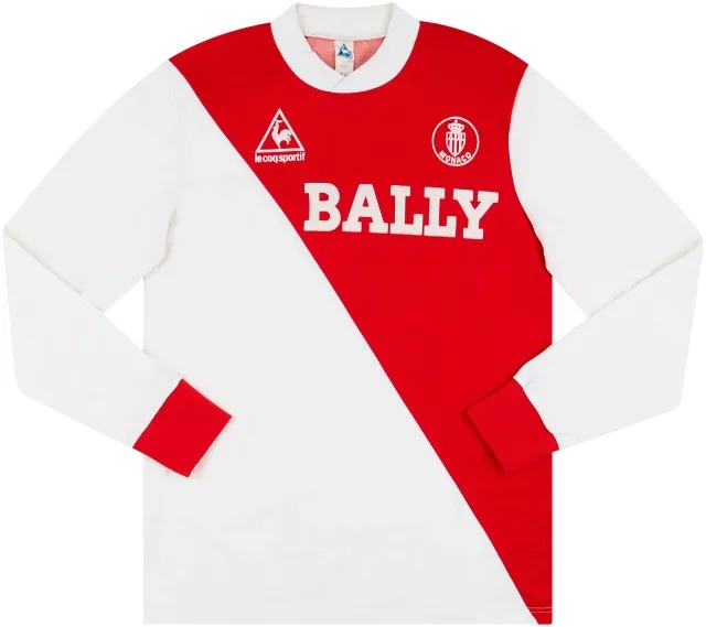 LeCoqSportif 1983-84 Monaco Home L/S Shirt - 8/10 - (L)