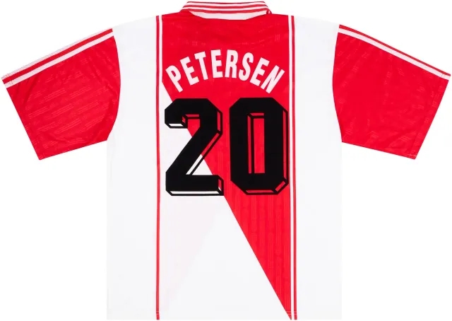 adidas 1996-97 Monaco Match Issue UEFA Cup Home Shirt Petersen #20
