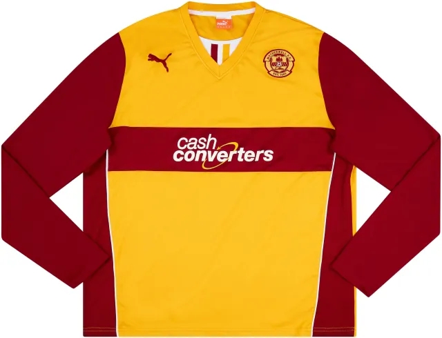 Puma 2013-14 Motherwell Home L/S Shirt - 9/10 - (3XL)
