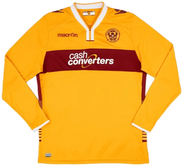 Macron 2014-15 Motherwell Home L/S Shirt - 9/10 - (XL)