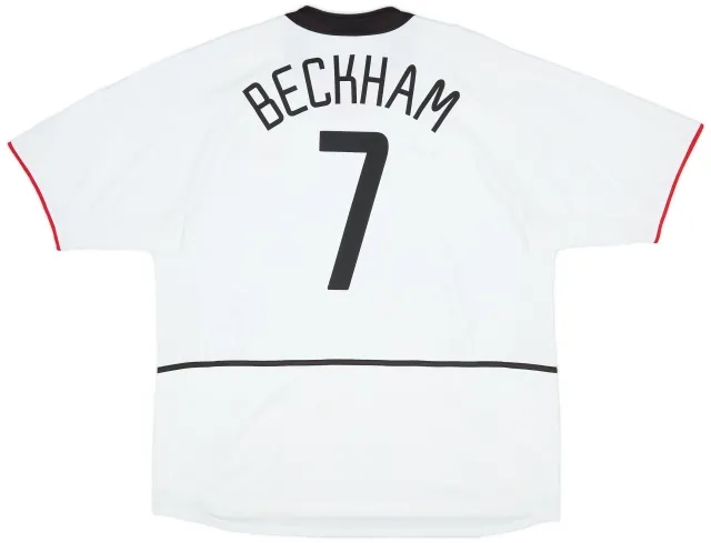 Nike 2002-03 Manchester United Away Shirt Beckham #7 - 8/10 - (XXL)