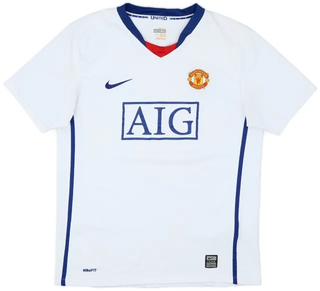 Nike 2008-10 Manchester United Away Shirt - 7/10 - (XL.Boys)