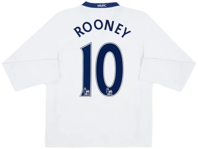 Nike 2008-10 Manchester United Away L/S Shirt Rooney #10 - 7/10 - (S)