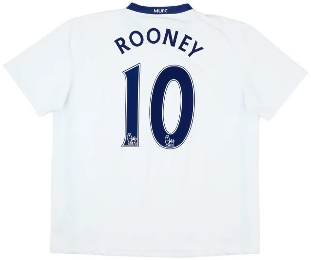 Nike 2008-10 Manchester United Away Shirt Rooney #10 - 7/10 - (XXL)