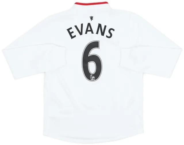 Nike 2012-14 Manchester United Away L/S Shirt Evans #6 - 9/10 - (S.Boys)