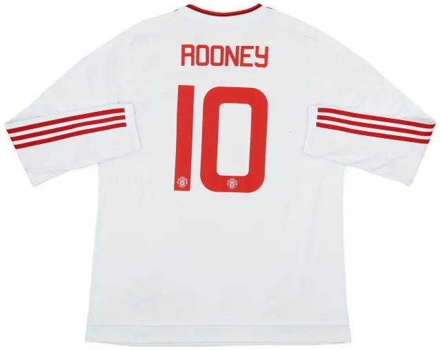 adidas 2015-16 Manchester United Away L/S Shirt Rooney #10 - 5/10 - (XL)
