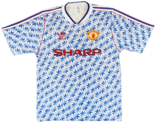 adidas 1990-92 Manchester United Away Shirt - 7/10 - (M)