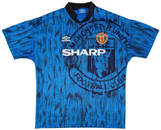 Umbro 1992-93 Manchester United Away Shirt - 8/10 - (XL)